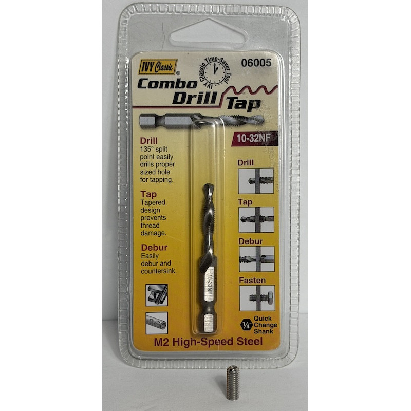10-32 Drill/tap/set screw combo